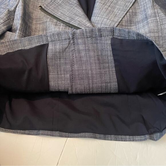 Liz Claiborne Navy White Woven Print Office Career Jacket NWOT Size S - Picture 8 of 11